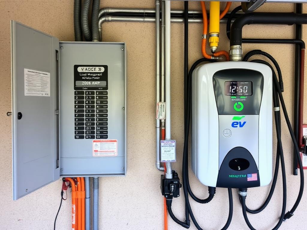 Upgraded panel with load management and EV circuit